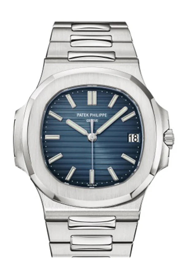 Patek Philippe Nautilus Blue Dial Stainless Steel Men's Watch