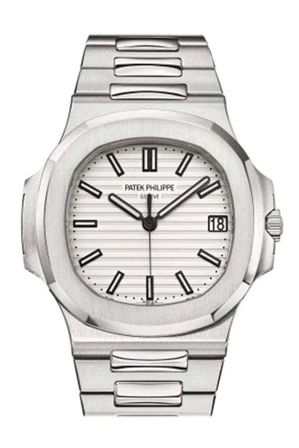 Patek Philippe Nautilus Gold White Dial Mens Watch