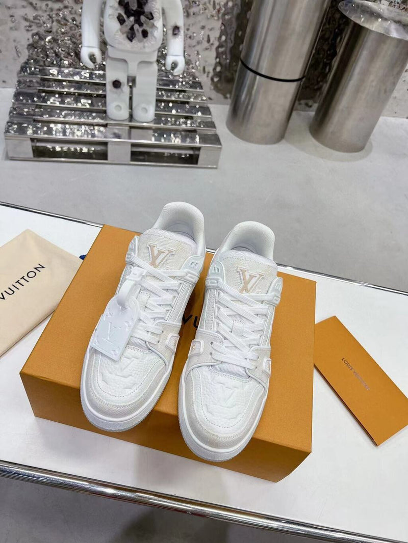 Louis Vuitton Trainer Denim White