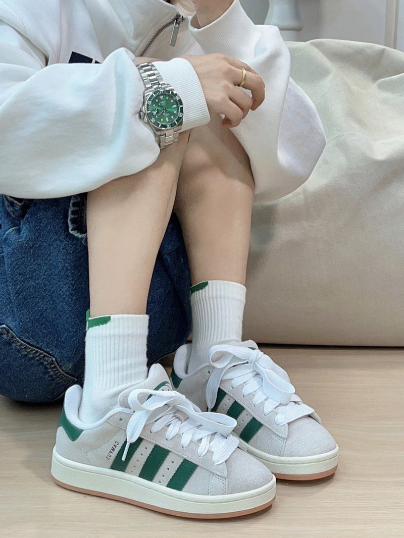 Adidas Campus 00s Crystal White Dark Green GY0038