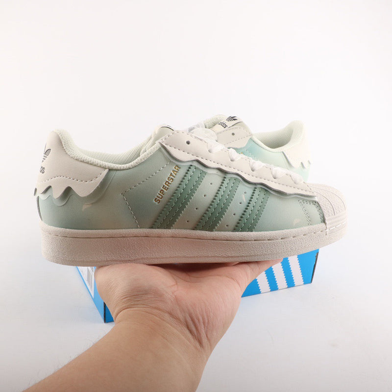 Adidas Superstar Cloud White Green G01052