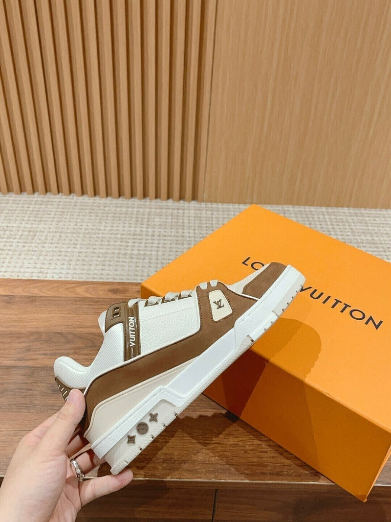 Louis Vuitton Trainer White Brown