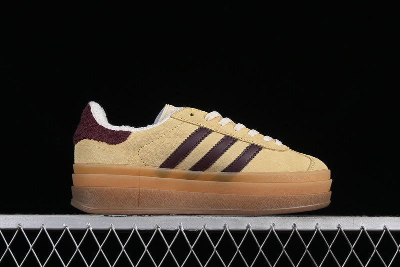 Adidas Gazelle Bold Almost Yellow Maroon