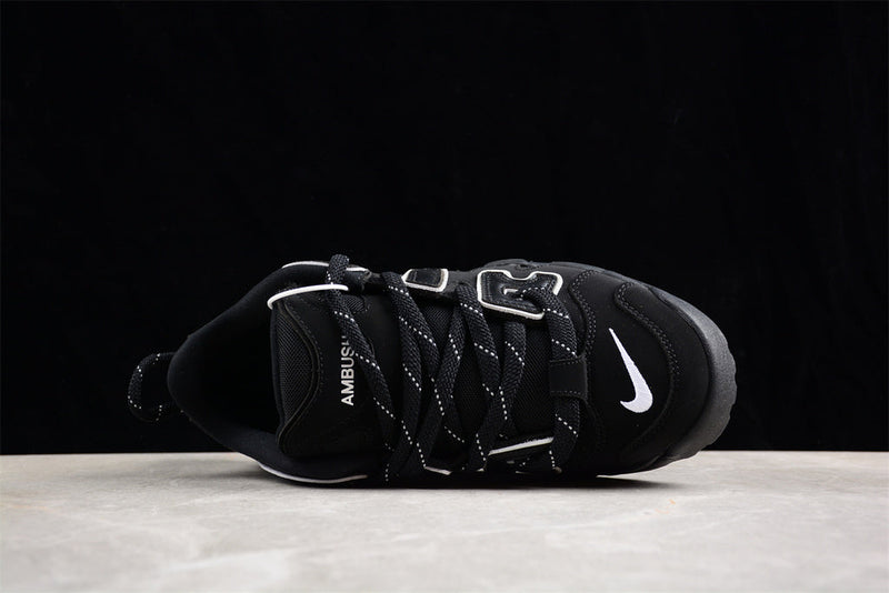 AMBUSH X NIKE AIR MORE UPTEMPO LOW BLACK WHITE