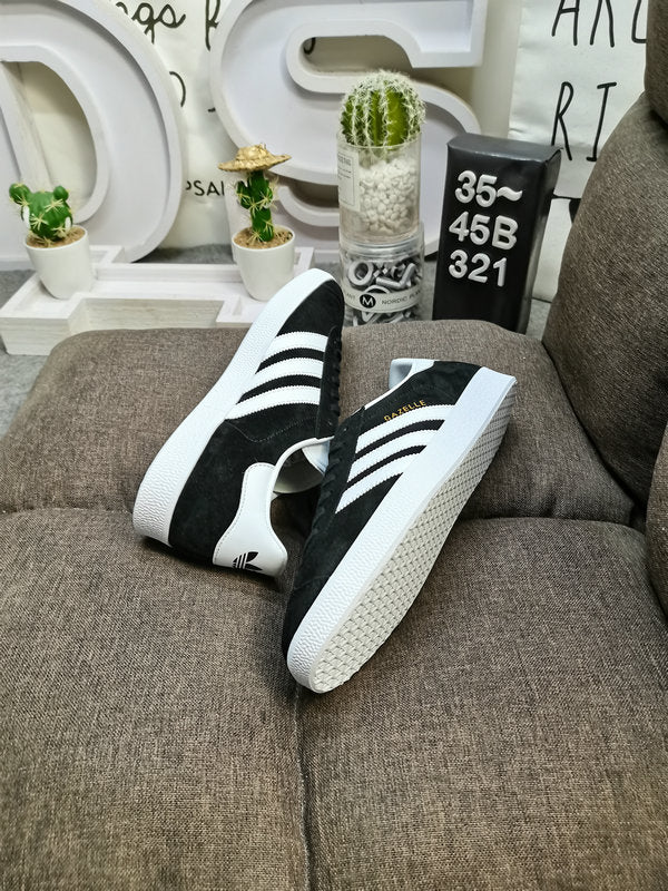 Adidas Gazelle Core Black Cloud White Gold