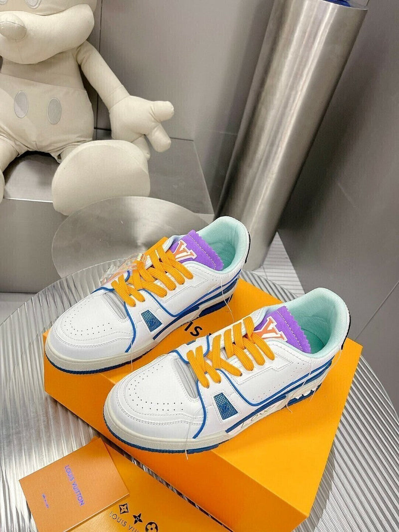 Louis Vuitton Trainer White Blue Purple