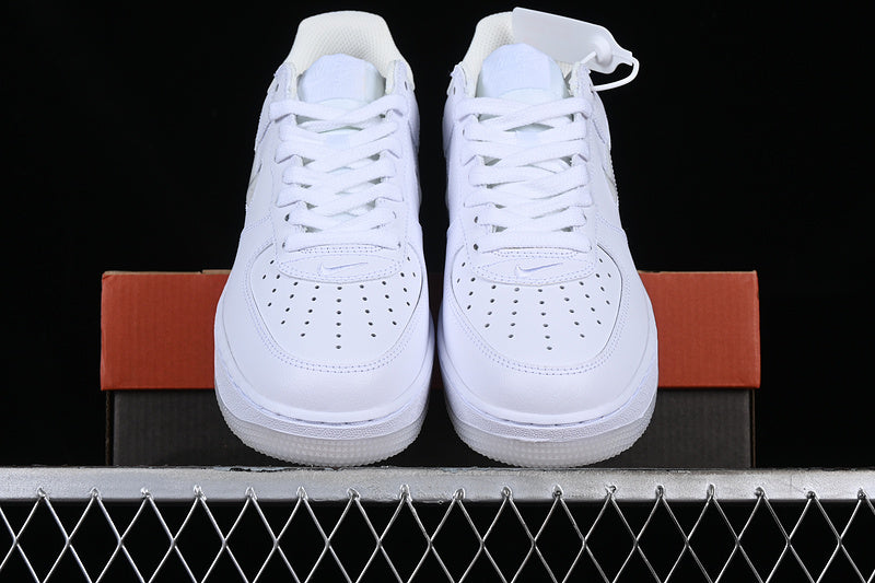 Nike Air Force 1 Low '07 Retro Color of the Month Jewel Swoosh Triple White