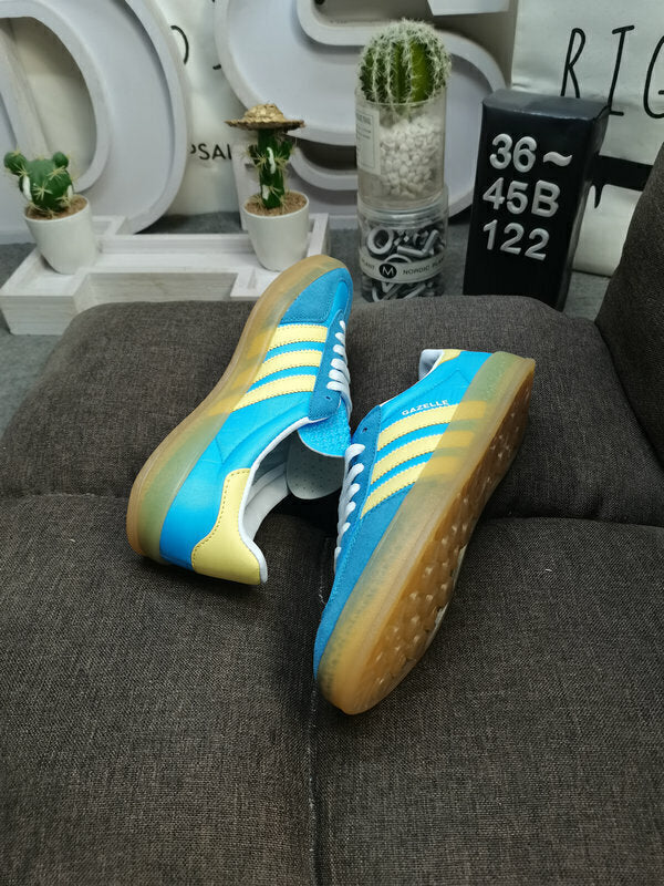 Adidas Gazelle Indoor Semi Blue Burst Almost Yellow