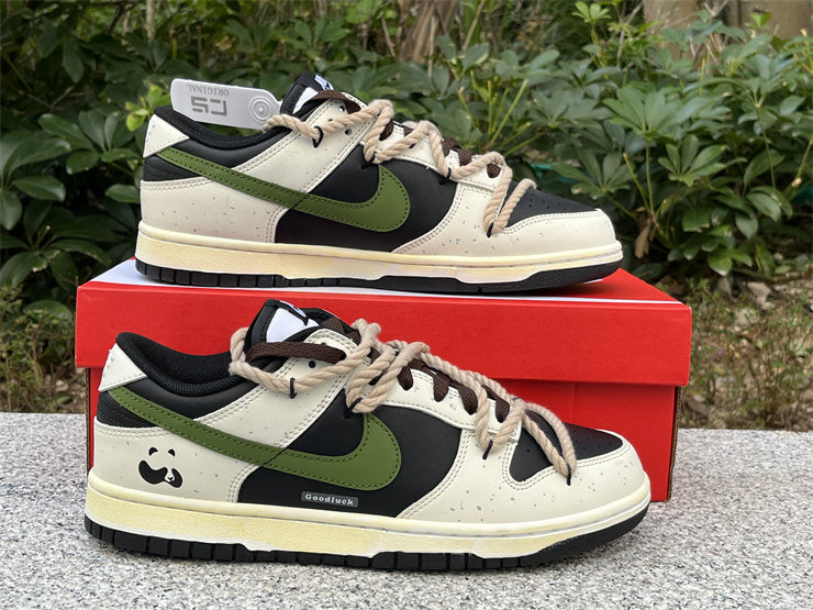 NIKE DUNK SB LOW PANDA Branco Preto e Verde