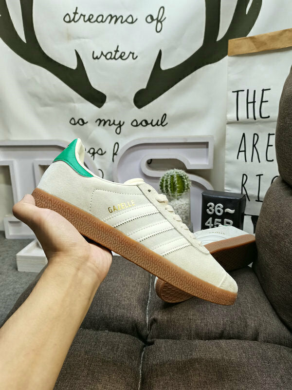 Adidas Gazelle wonder white green gum