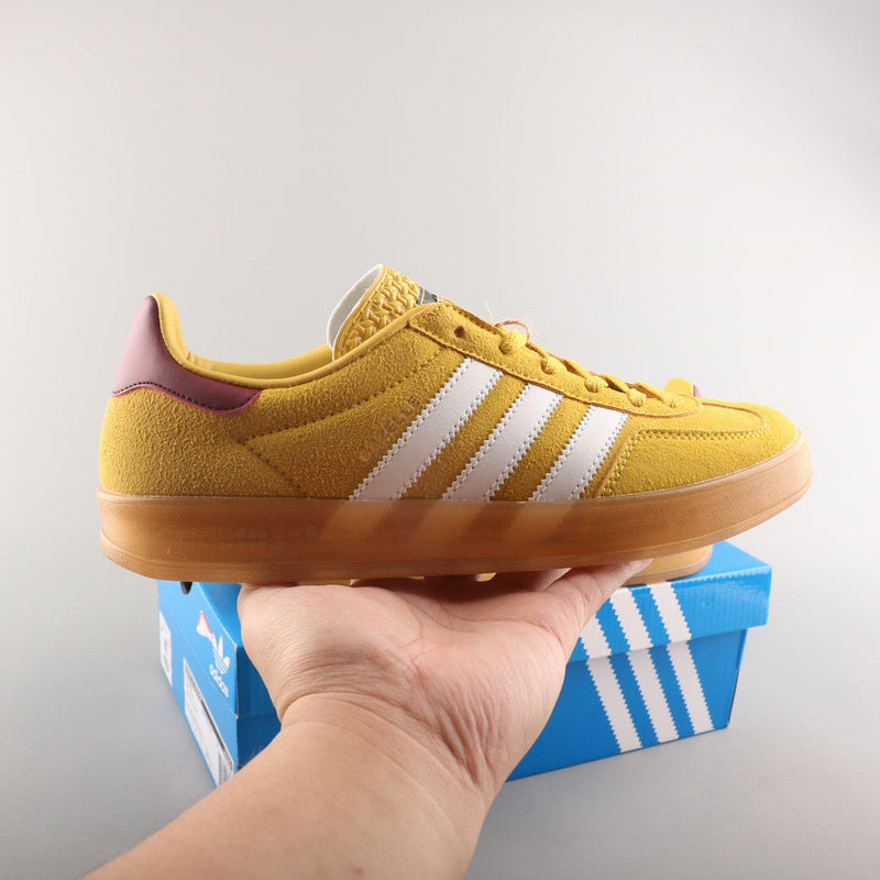 adidas Gazelle Indoor Bright Yellow Collegiate Burgundy H21042