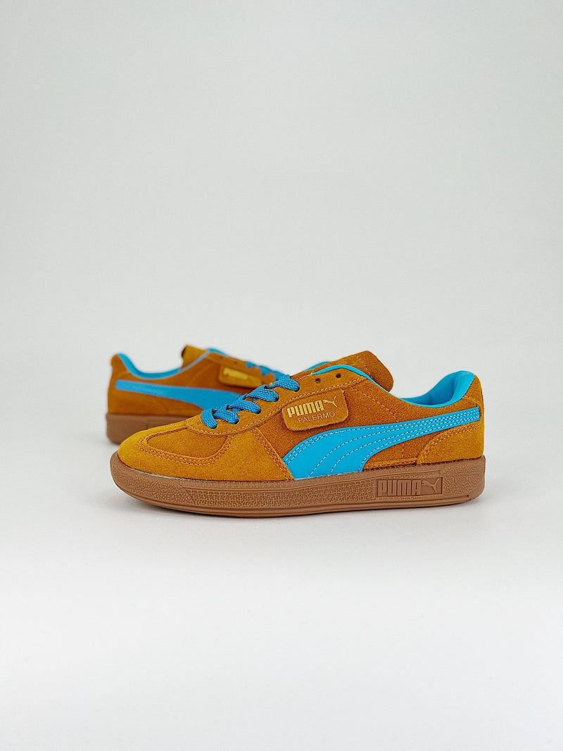 Puma Palermo Dark Cheddar Bright Aqua Orange Gold