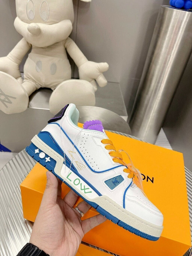 Louis Vuitton Trainer White Blue Purple