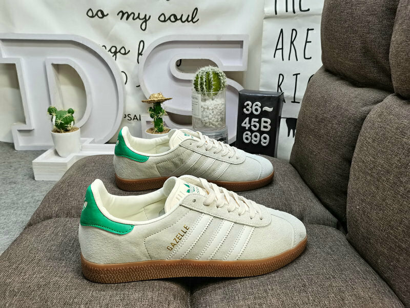 Adidas Gazelle wonder white green gum