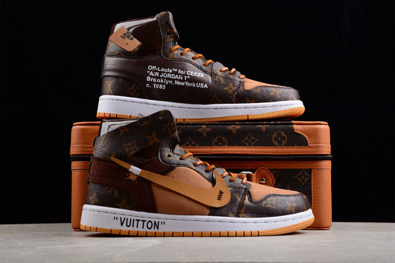 AIR JORDAN 1 CUSTOM OFF-WHITE X LOUIS VUITTON