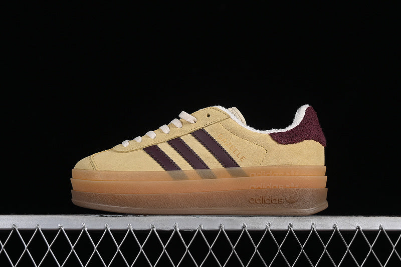 Adidas Gazelle Bold Almost Yellow Maroon