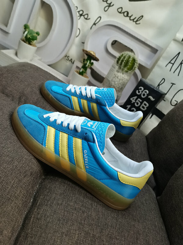 Adidas Gazelle Indoor Semi Blue Burst Almost Yellow