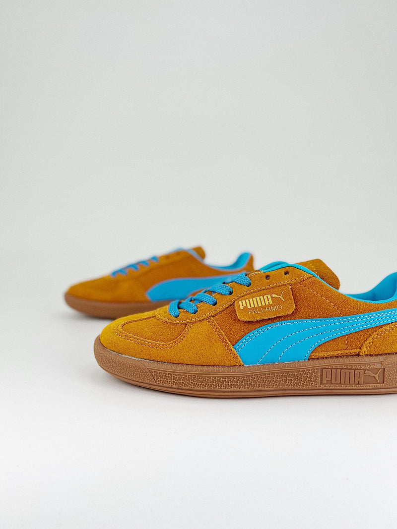 Puma Palermo Dark Cheddar Bright Aqua Orange Gold