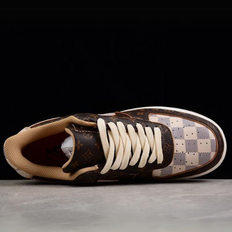 Nike Air Force 1 Low Louis Vuitton Monogram Brown Damier Azur (Acompanha Maleta)