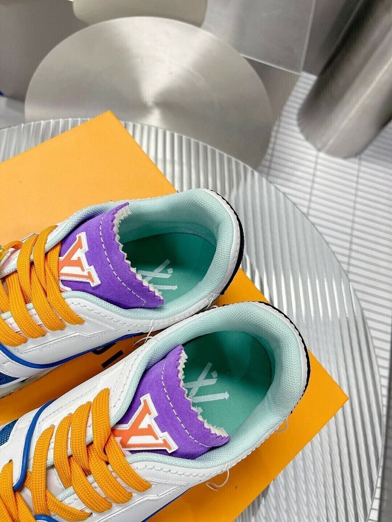 Louis Vuitton Trainer White Blue Purple