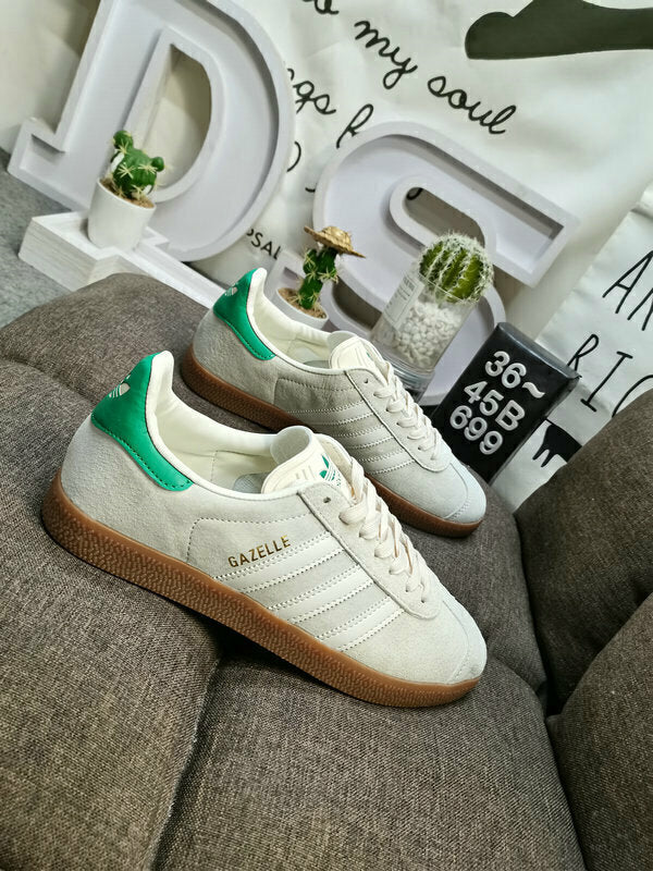 Adidas Gazelle wonder white green gum