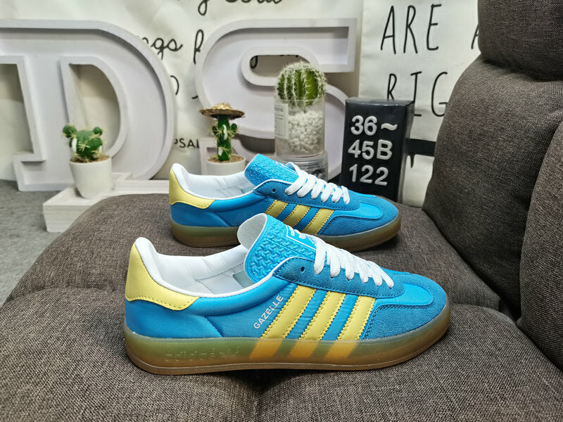 Adidas Gazelle Indoor Semi Blue Burst Almost Yellow