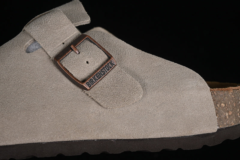 Birkenstock Boston Soft Footbed Suede Taupe