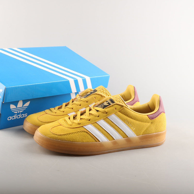 adidas Gazelle Indoor Bright Yellow Collegiate Burgundy H21042