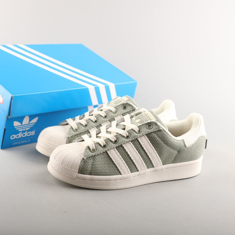 Adidas Superstar Shoes 'Olive Green Cream' H23062