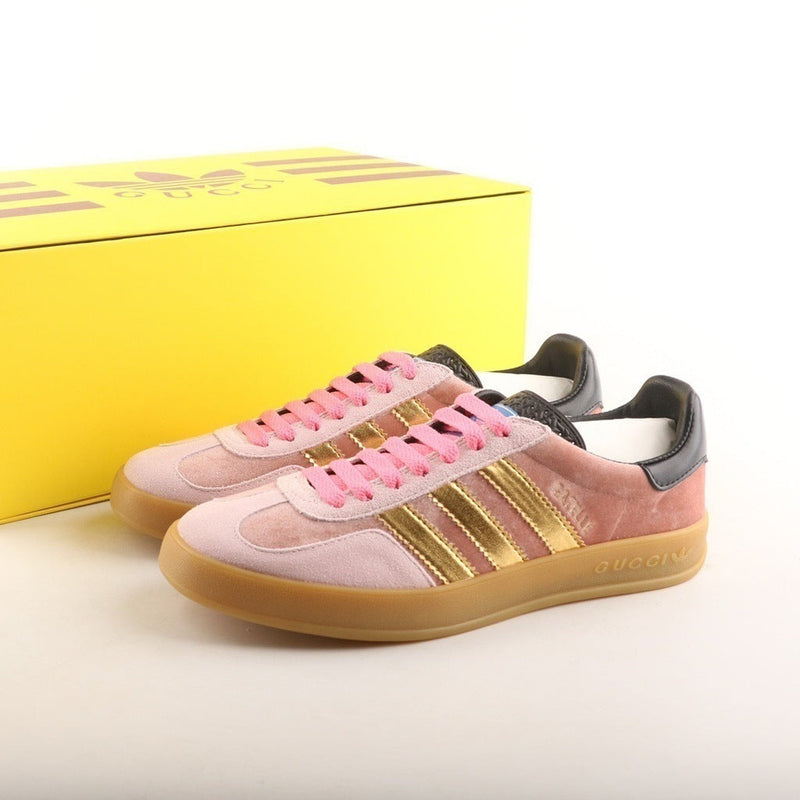 Adidas x Gucci Gazelle Pink Velvet