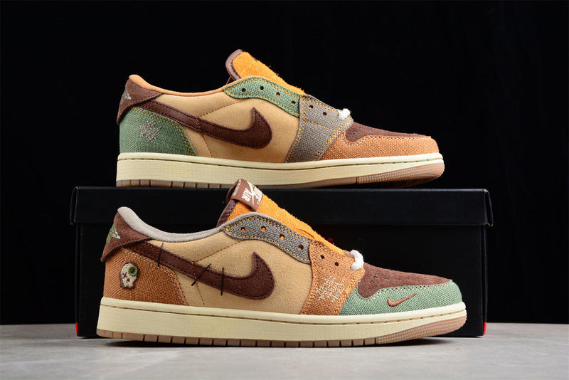 Air Jordan 1 Low Voodoo Flax and Oil Green DZ7292-200