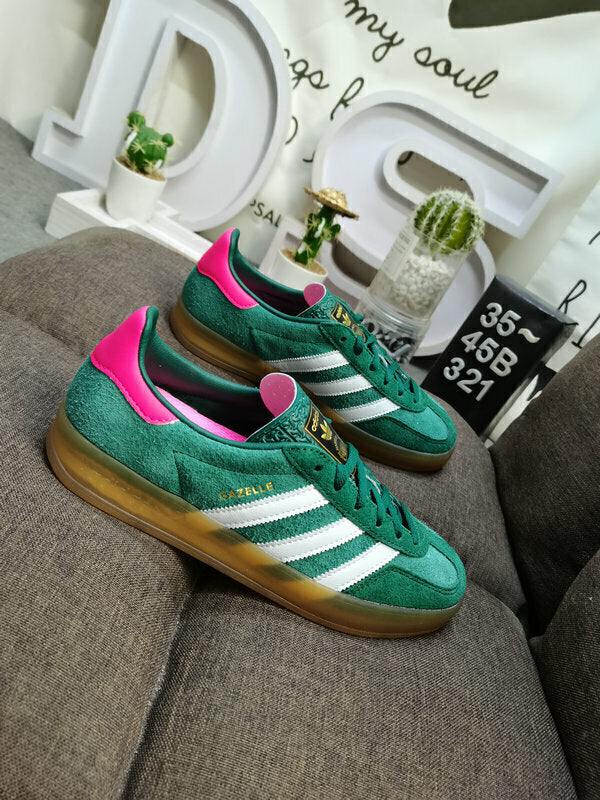 Adidas Gazelle Indoor Collegiate Green Lucid Pink