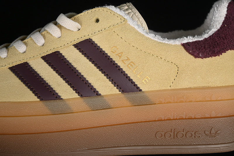 Adidas Gazelle Bold Almost Yellow Maroon