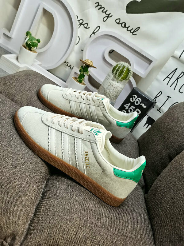 Adidas Gazelle wonder white green gum