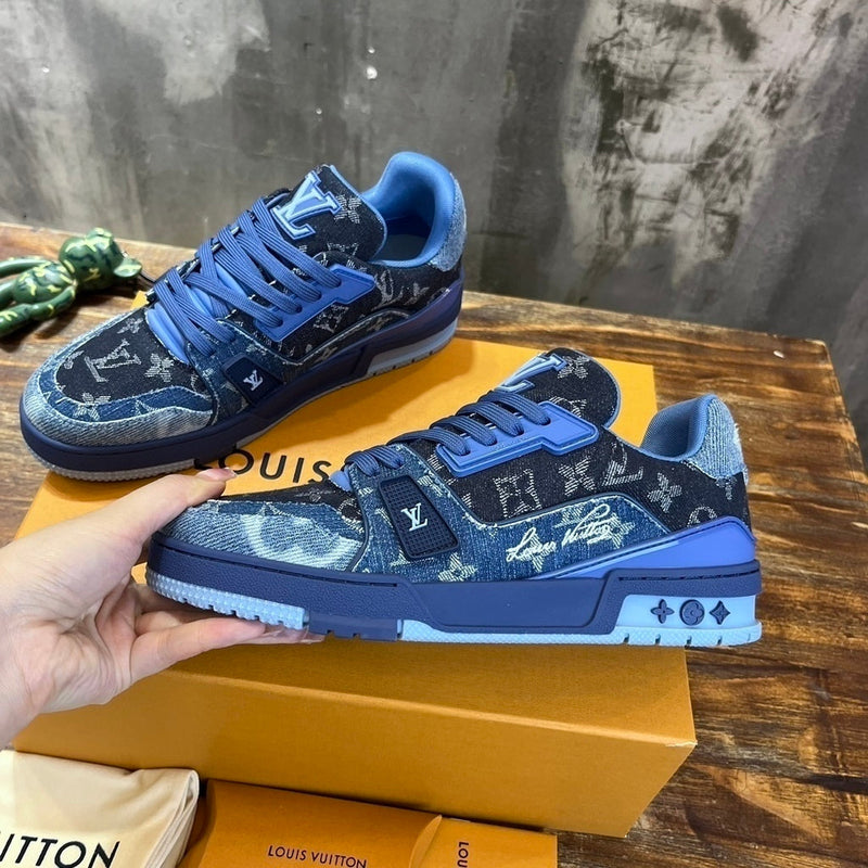 LOUIS VUITTON TRAINER Jeans Black Blue