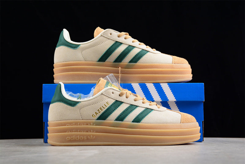 Adidas Gazelle Bold Magic Beige Collegiate Green