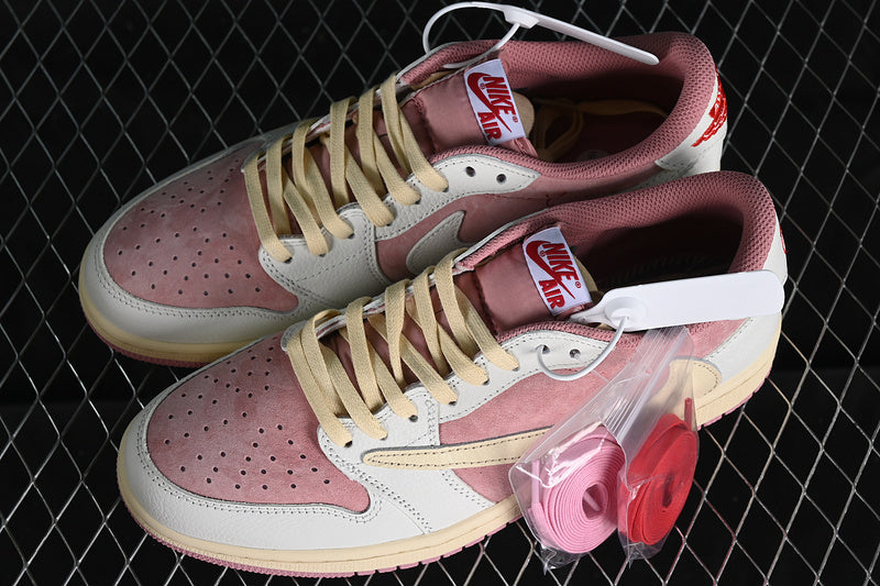 TRAVIS SCOTT X AIR JORDAN 1 LOW SHY PINK