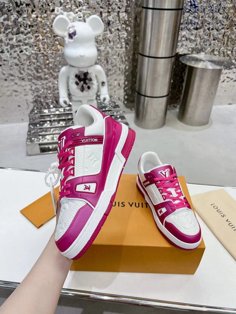 Louis Vuitton Trainer Pink White