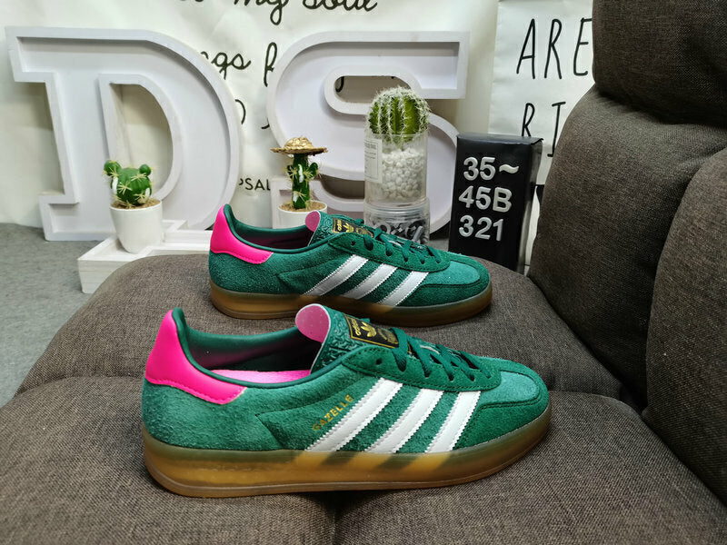 Adidas Gazelle Indoor Collegiate Green Lucid Pink