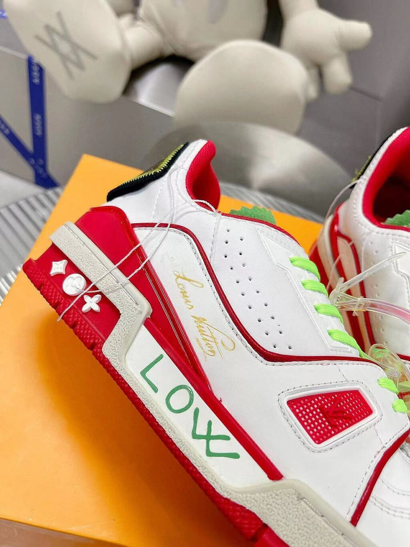 Louis Vuitton Trainer Neon Red