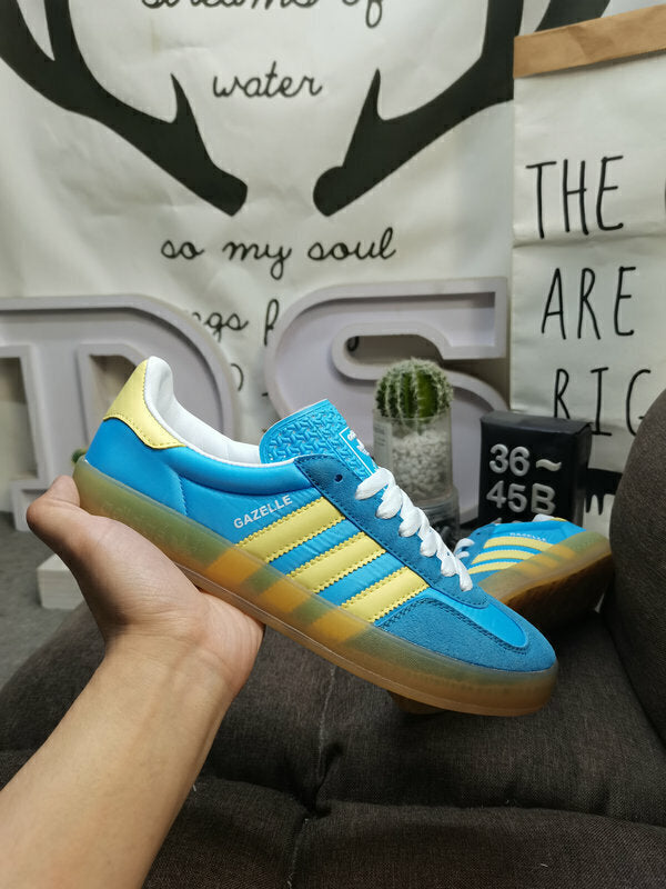 Adidas Gazelle Indoor Semi Blue Burst Almost Yellow