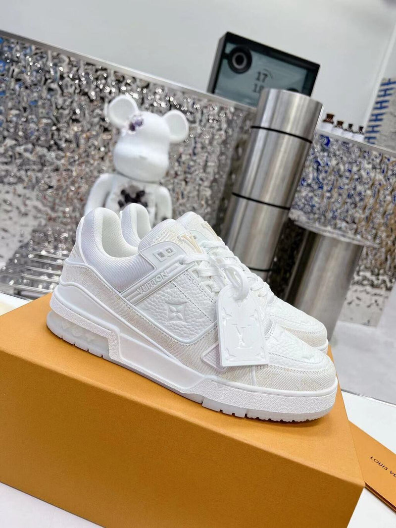 Louis Vuitton Trainer Denim White