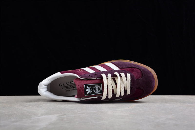 Adidas x Gucci Gazelle Burgundy Velvet