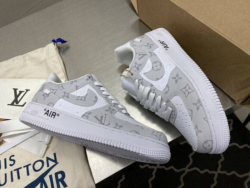 Nike Air Force 1 Low Louis Vuitton Branco Cinza