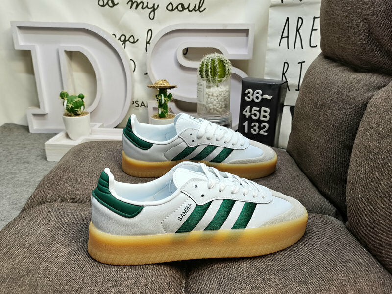 Adidas Sambae White Collegiate Green Gum