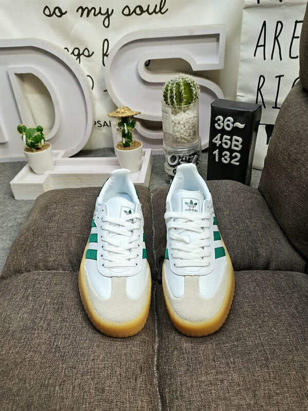 Adidas Sambae White Collegiate Green Gum