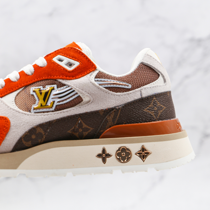 LOUIS VUITTON Run Away Sneakers Suede with Mesh Ebene