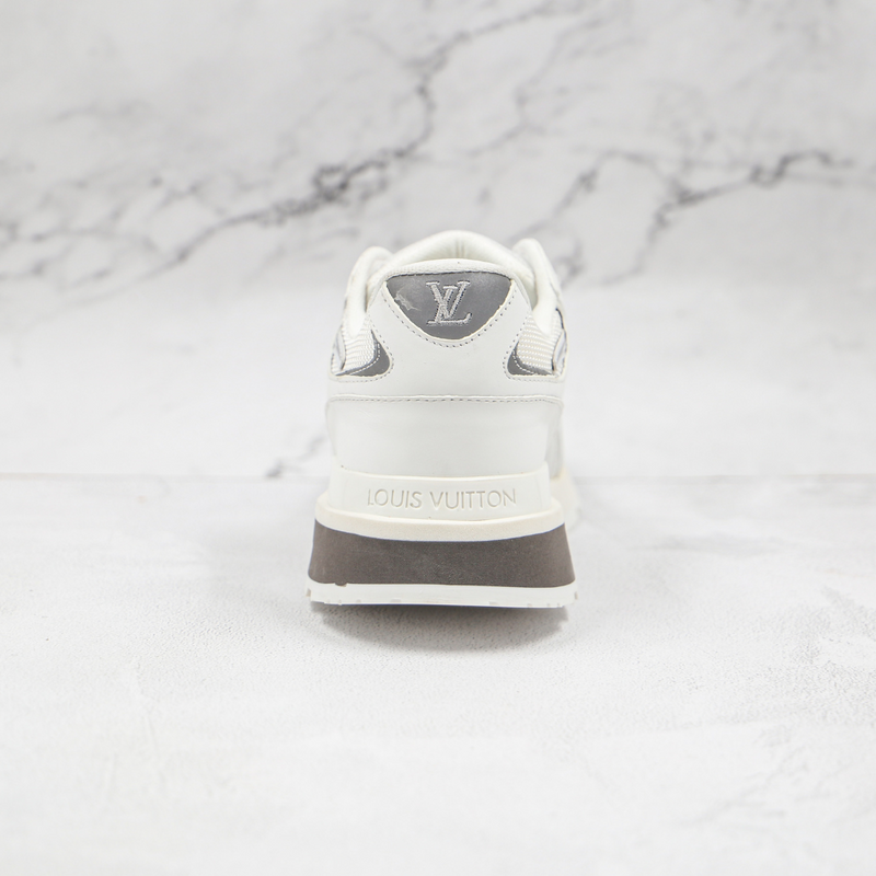 LOUIS VUITTON Run Away Sneakers Suede with Mesh White