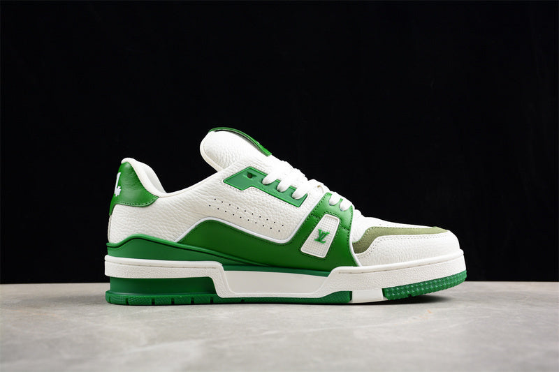 LOUIS VUITTON TRAINER BAIXO L*V BRANCO/VERDE