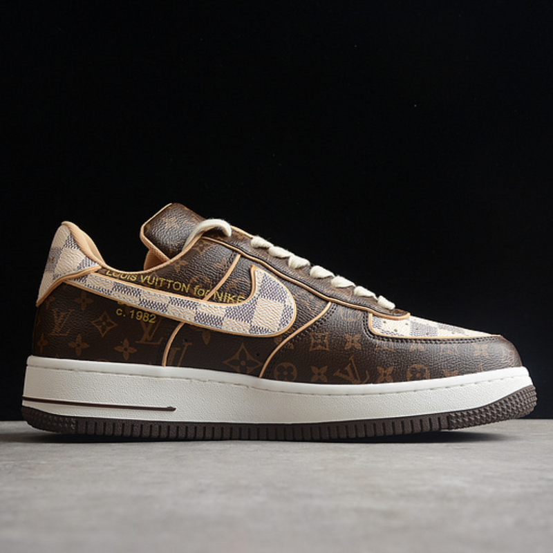 Nike Air Force 1 Low Louis Vuitton Monogram Brown Damier Azur